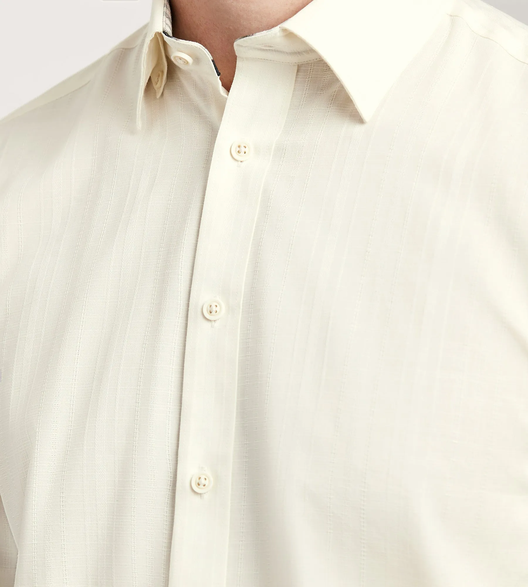 Modern Fit Short Sleeve Linen Like Solid Casual Shirt sold by Tip Top product image thumbnail 3