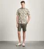 Modern Fit Short Sleeve Linen Like Floral Pattern Casual Shirt sold by Tip Top