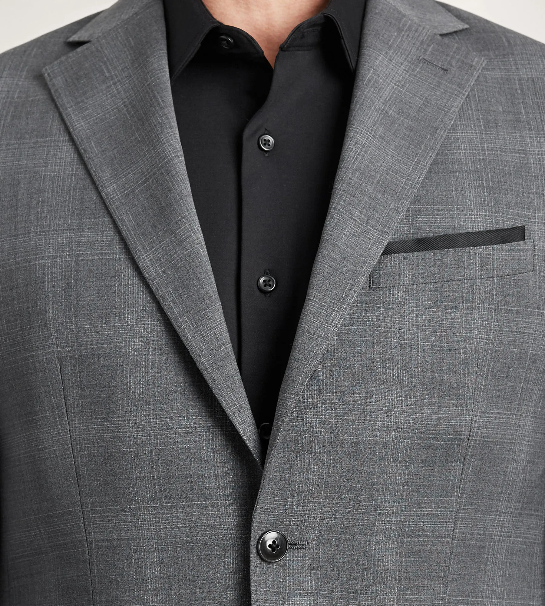 Slim Fit Grey Plaid Suit Jacket sold by Tip Top product image thumbnail 2