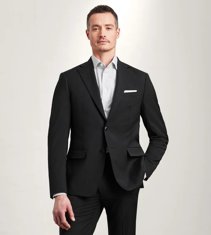 Slim Fit Black Neat Suit Jacket sold by Tip Top