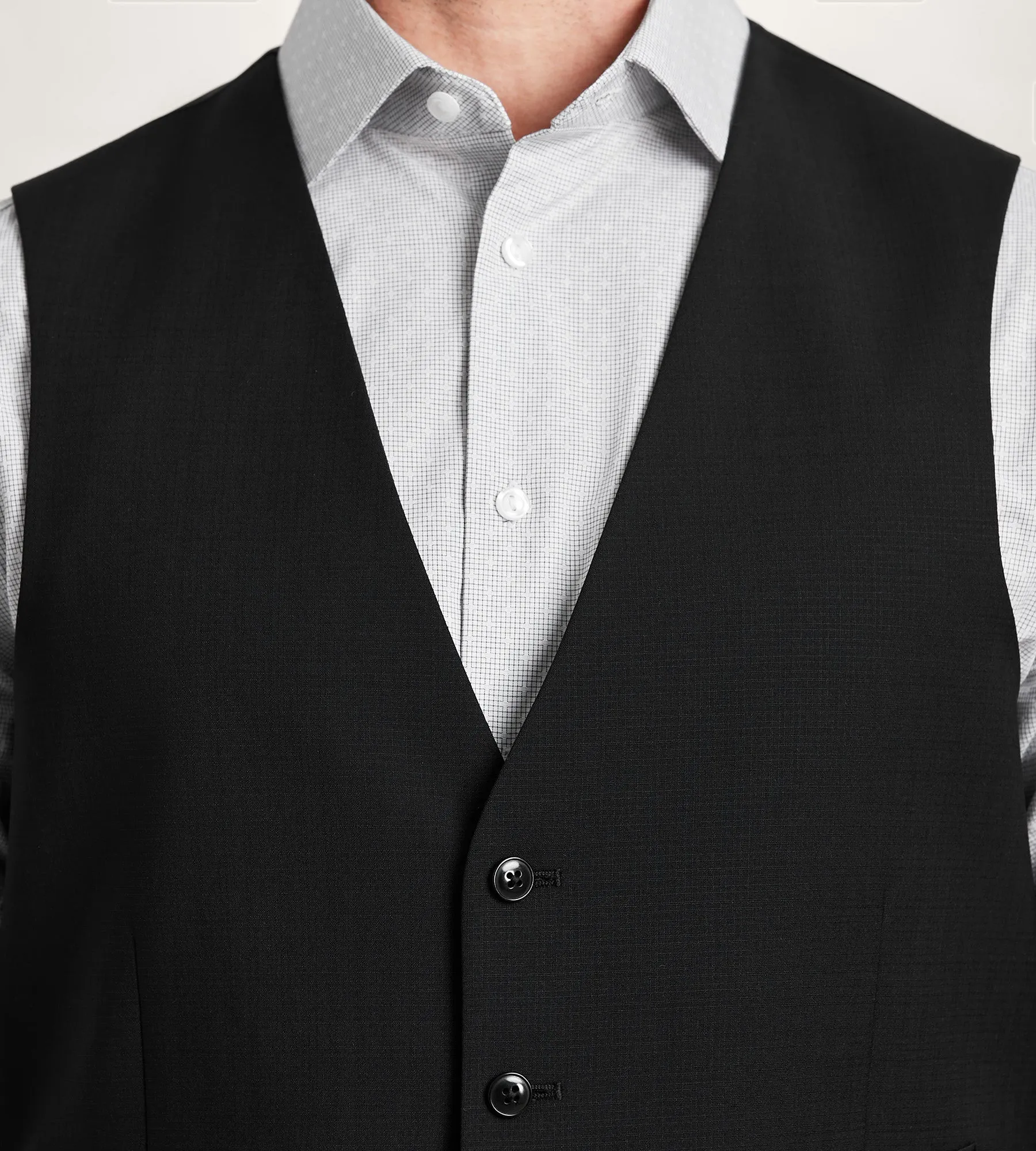 Black Neat Suit Vest sold by Tip Top product image thumbnail 2