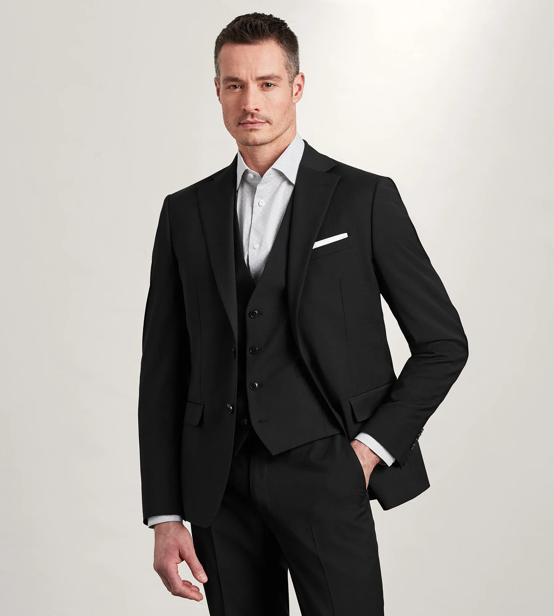 Black Neat Suit Vest sold by Tip Top product image thumbnail 4