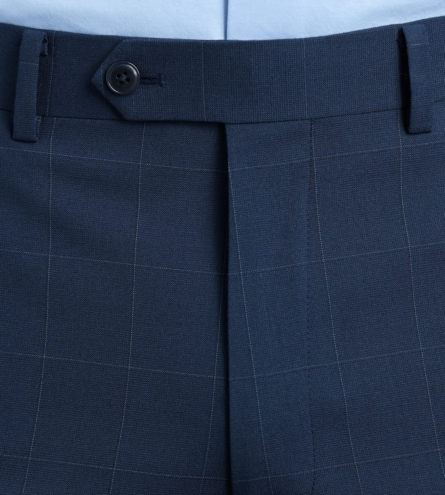 Slim Fit Blue Windowpane Suit Pants sold by Tip Top product image thumbnail 3