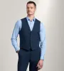 Blue Windowpane Suit Vest sold by Tip Top