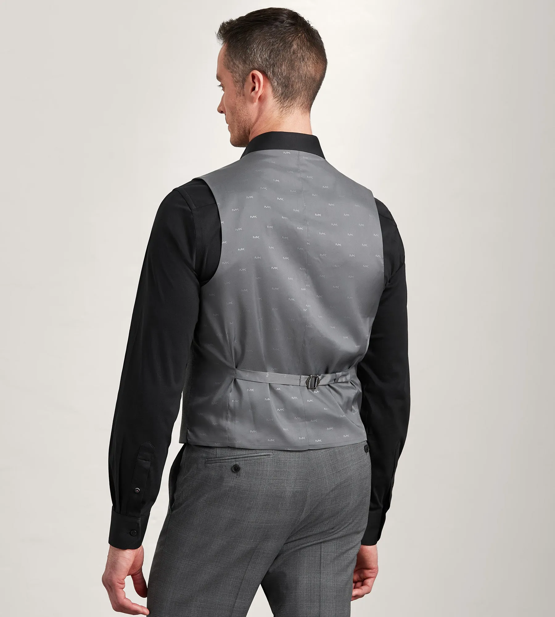 Grey Plaid Suit Vest sold by Tip Top product image thumbnail 3