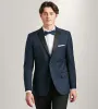 Modern Fit Navy Notch Lapel Solid Tuxedo sold by Tip Top