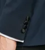 Modern Fit Navy Notch Lapel Solid Tuxedo sold by Tip Top
