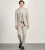 Slim Fit Tan Solid Suit sold by Tip Top