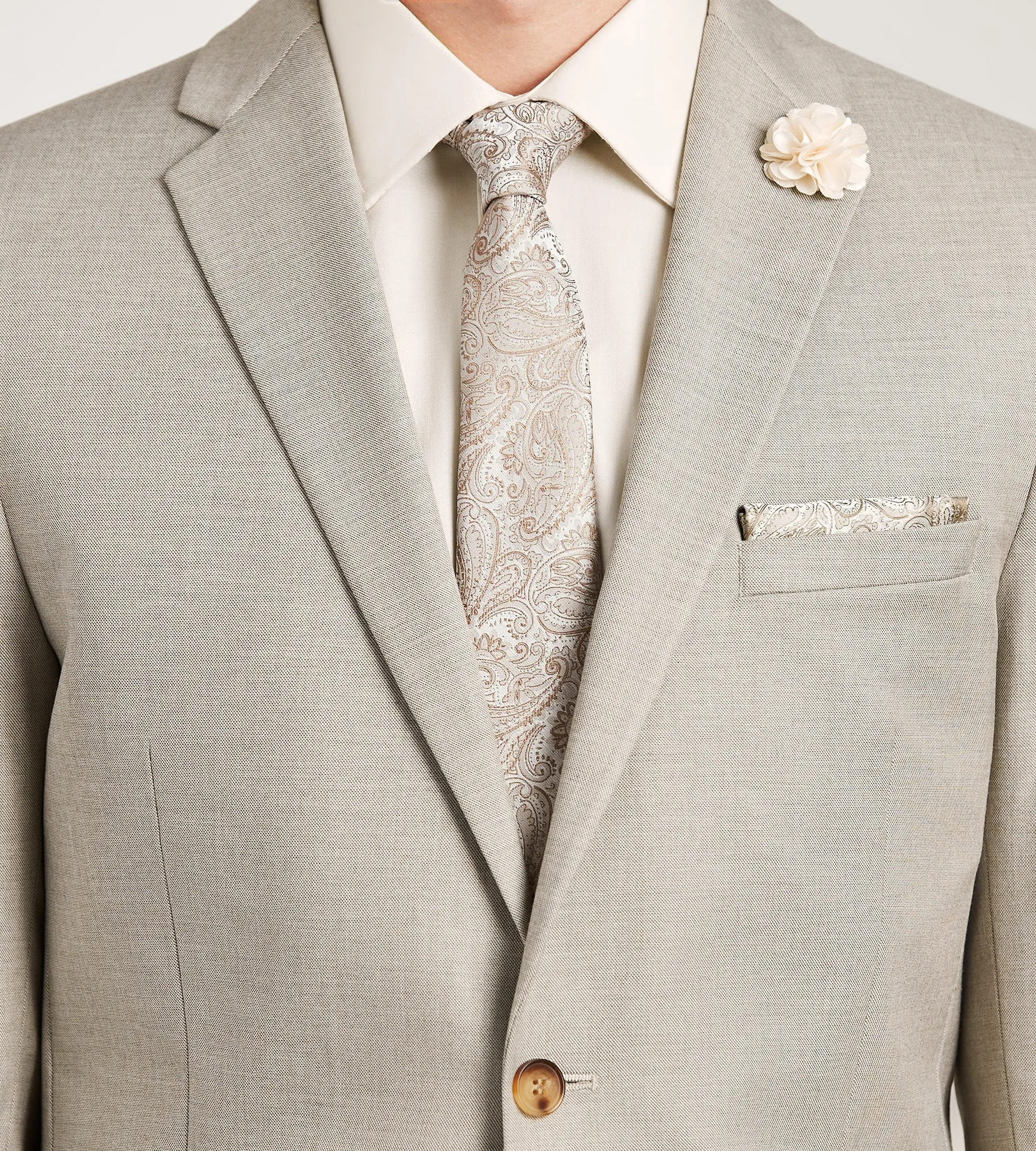 Slim Fit Tan Solid Suit Jacket sold by Tip Top product image thumbnail 2