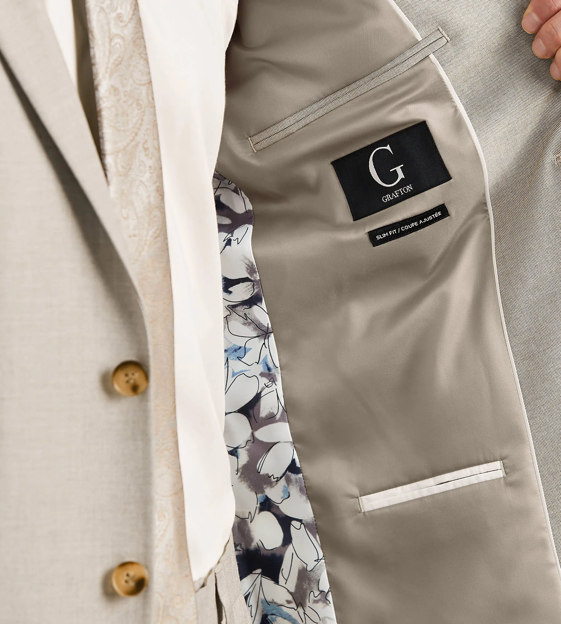 Slim Fit Tan Solid Suit Jacket sold by Tip Top product image thumbnail 3