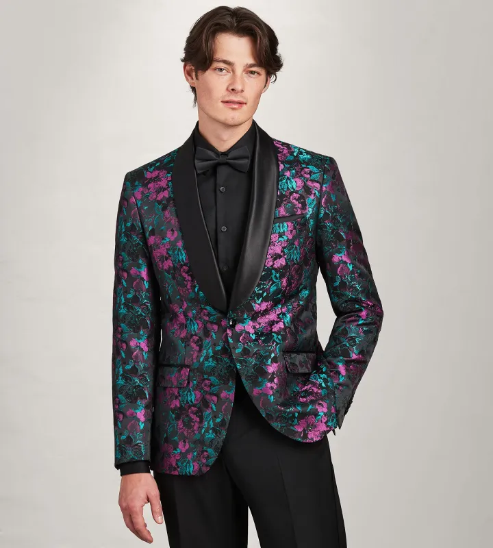 Slim Fit Purple Jacquard Tuxedo sold by Tip Top