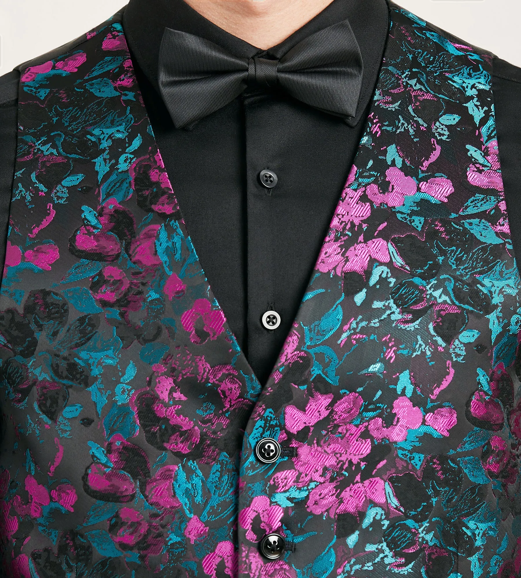 Purple Jacquard Tuxedo Vest sold by Tip Top product image thumbnail 2