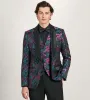 Purple Jacquard Tuxedo Vest sold by Tip Top