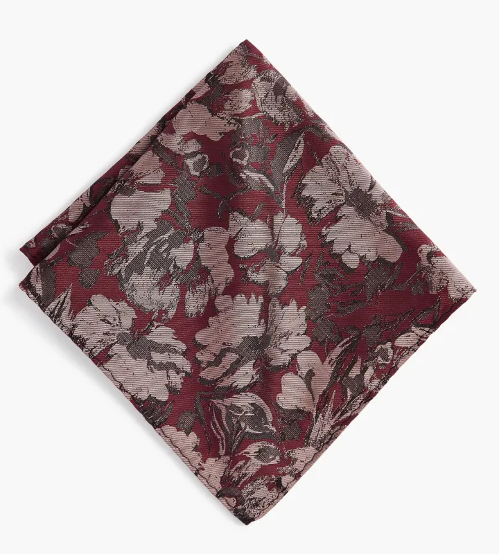 Floral Jacquard Pocket Square sold by Tip Top