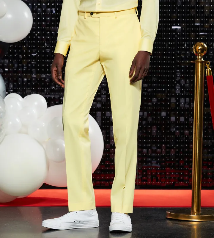 Slim Fit Bright Yellow Solid Suit Pants sold by Tip Top