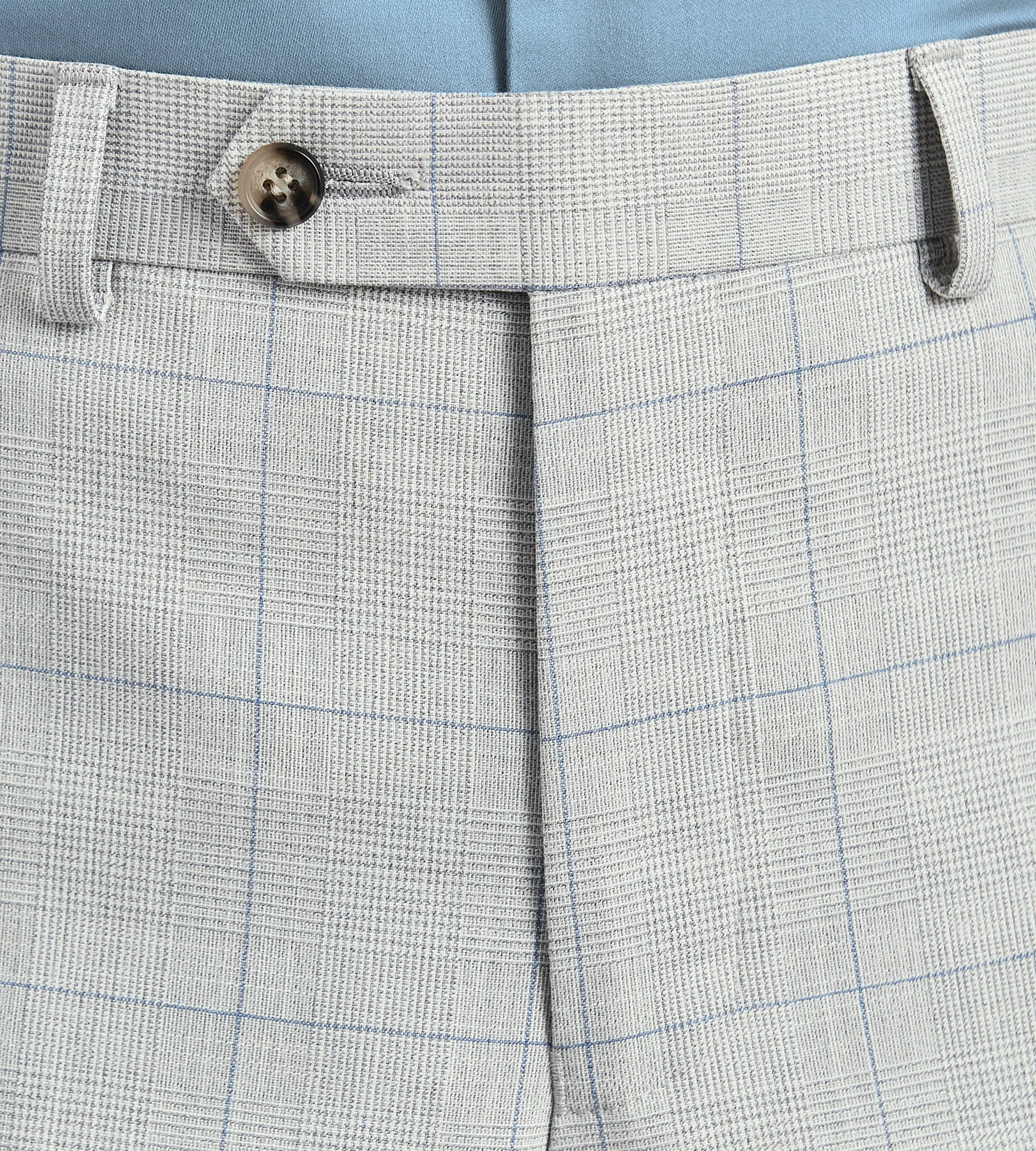 Slim Fit Light Grey Plaid Suit Pants sold by Tip Top product image thumbnail 2