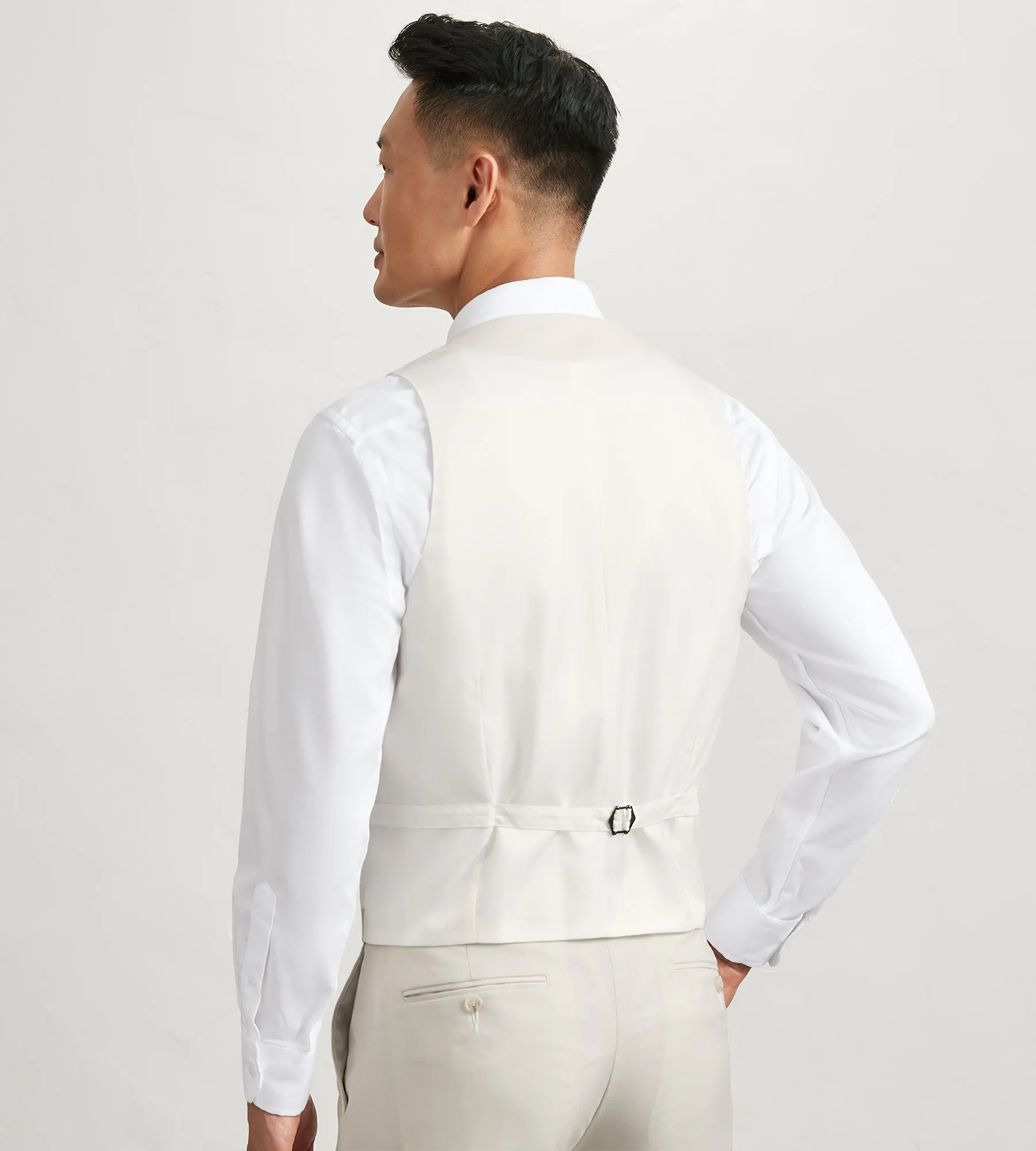 Off White Solid Suit Vest sold by Tip Top product image thumbnail 3
