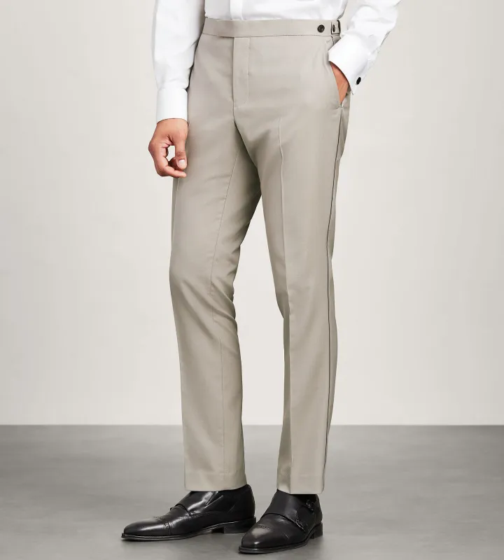 Slim Fit Tan Solid Tuxedo Pants sold by Tip Top