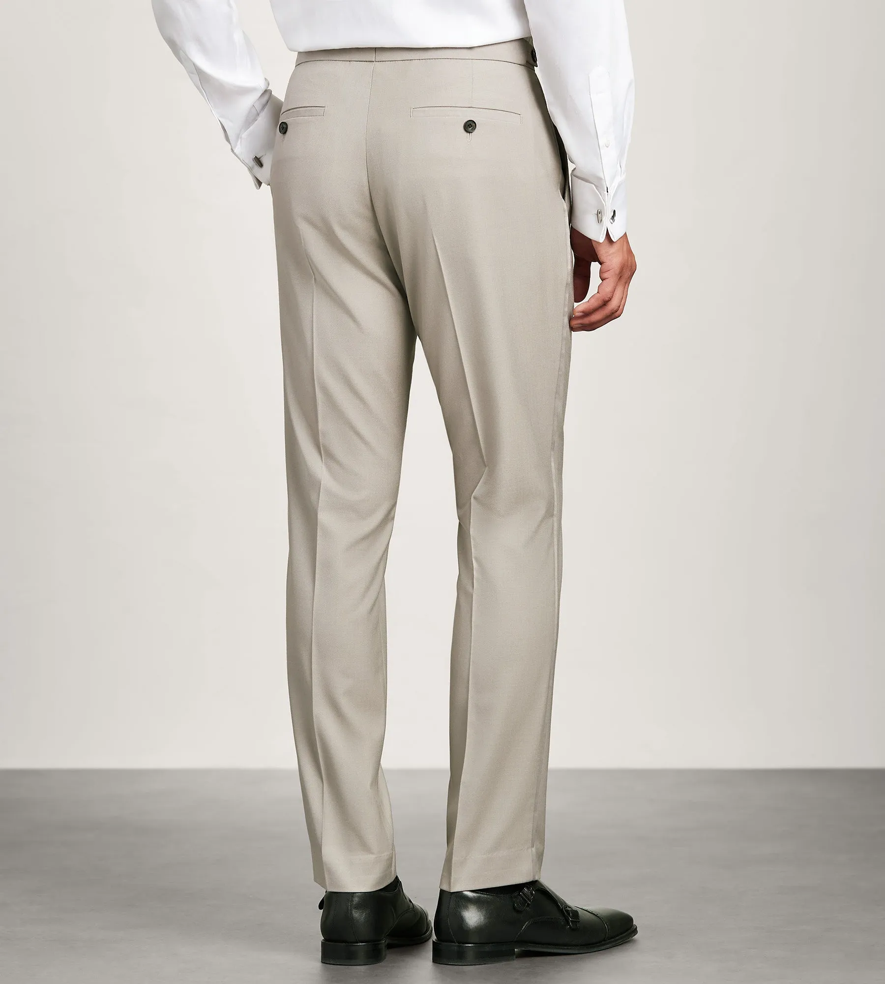 Slim Fit Tan Solid Tuxedo Pants sold by Tip Top product image thumbnail 4