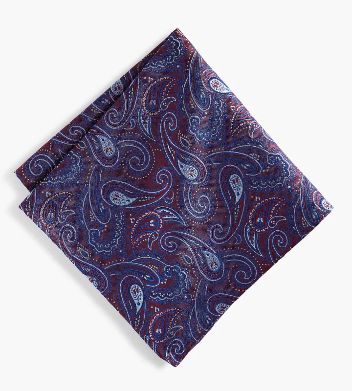 Mid Paisley Pocket Square sold by Tip Top