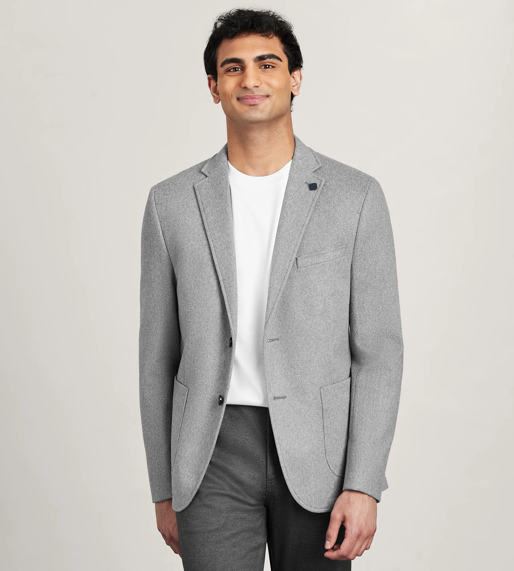 Modern Fit Knit Herringbone Sport Jacket sold by Tip Top
