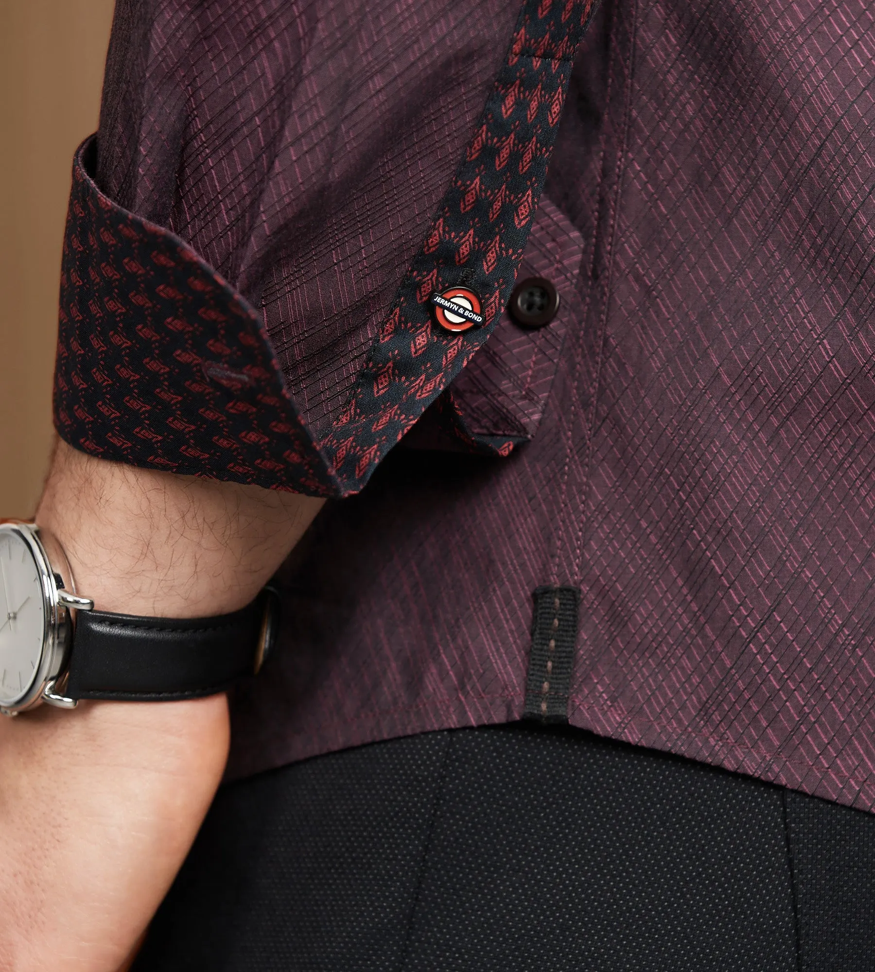 Modern Fit Long Sleeve Double Collar Textured Sport Shirt sold by Tip Top product image thumbnail 4