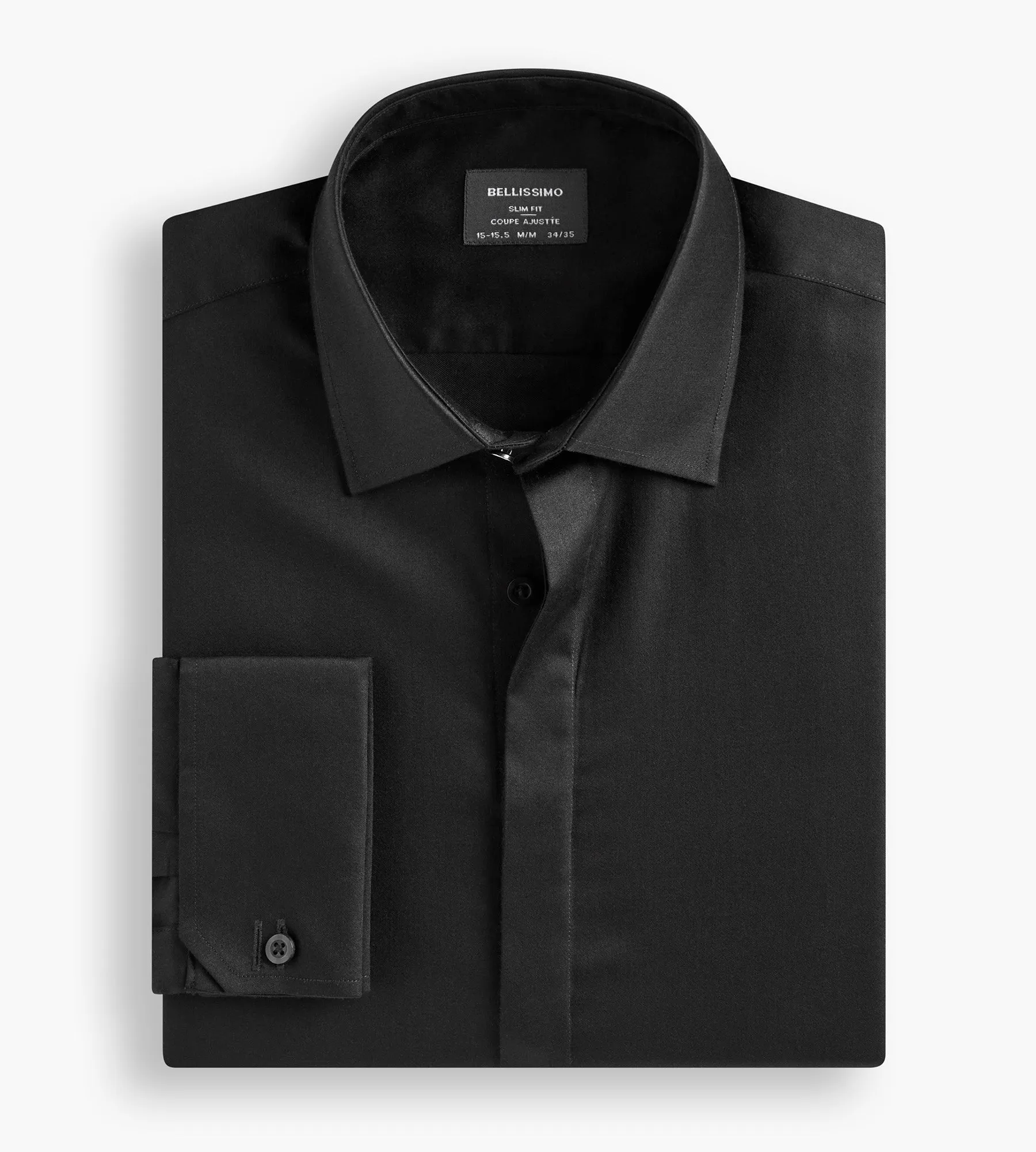 Slim Fit Non- Iron Sateen Tux Shirt sold by Tip Top