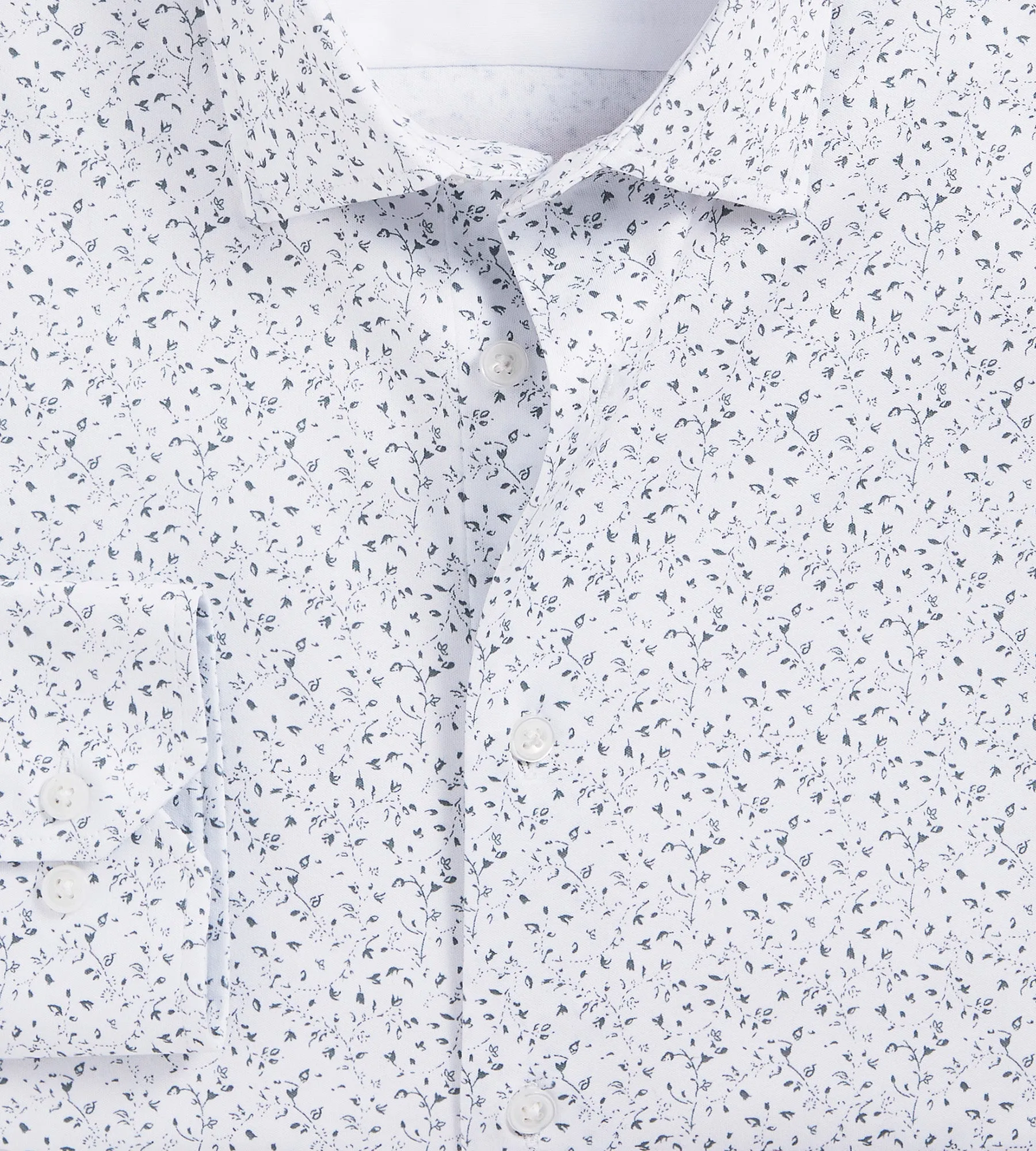 Slim Fit 360° Stretch Soft Touch Botanical Print Jersey Dress Shirt sold by Tip Top product image thumbnail 2