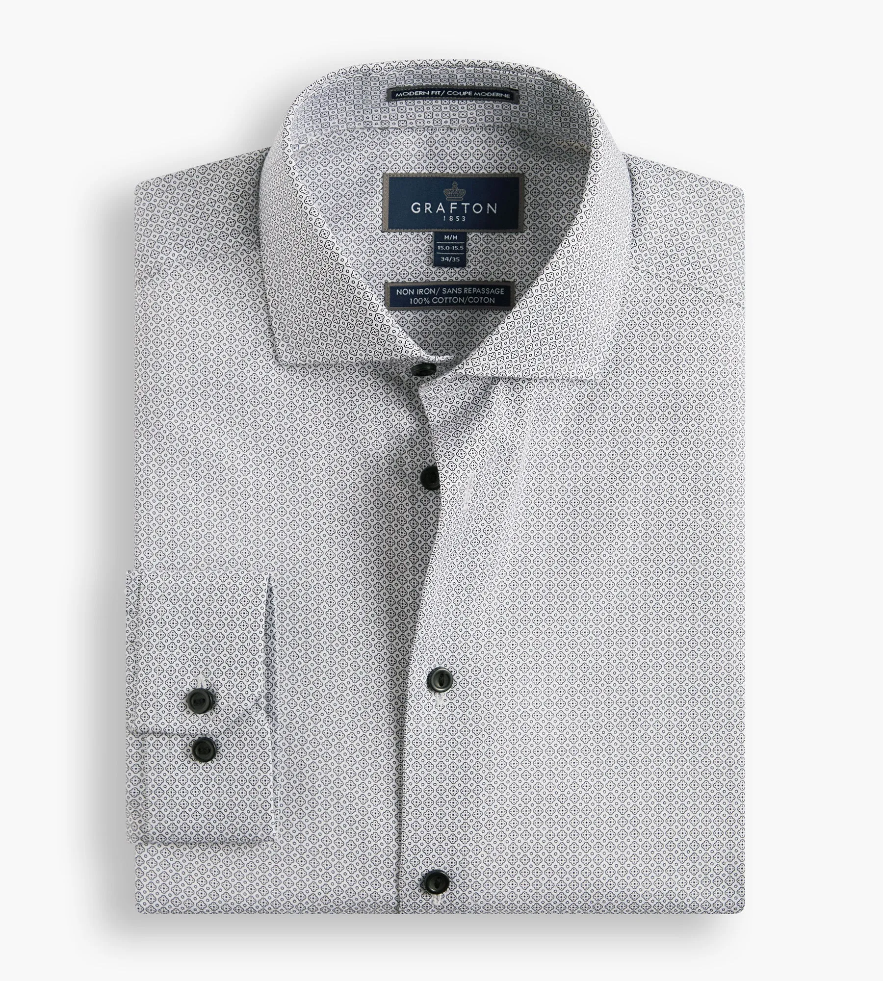 Modern Fit Geo Print Dress Shirt sold by Tip Top
