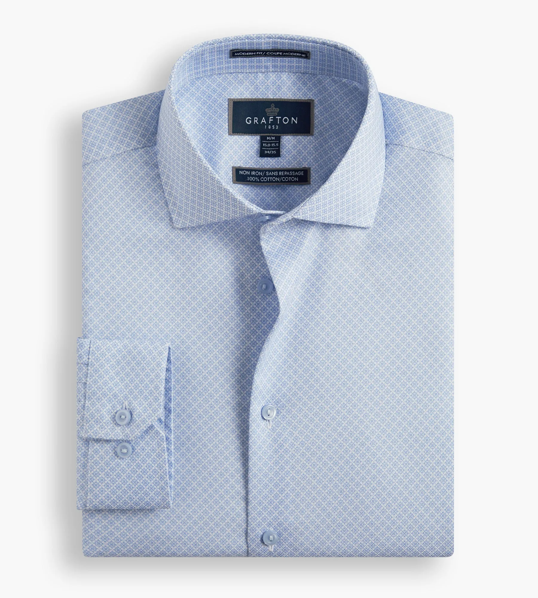 Modern Fit Geo Print Dress Shirt sold by Tip Top