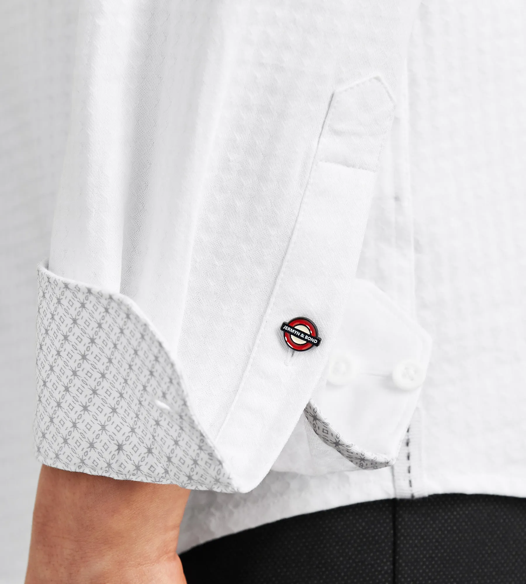 Long Sleeve Jacquard Stretch Casual Shirt sold by Tip Top product image thumbnail 3