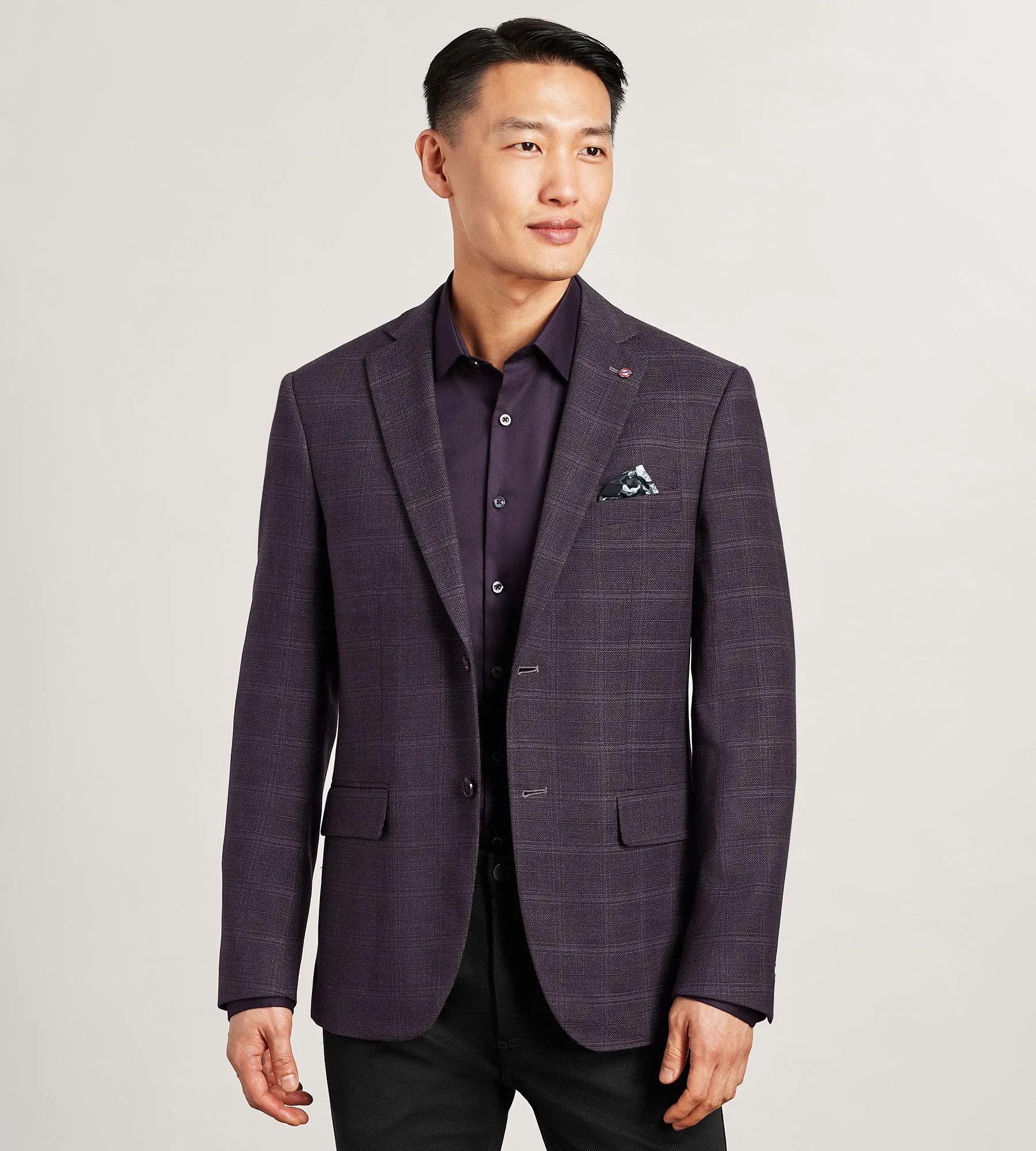 Modern Fit Woven Plaid Sport Jacket sold by Tip Top