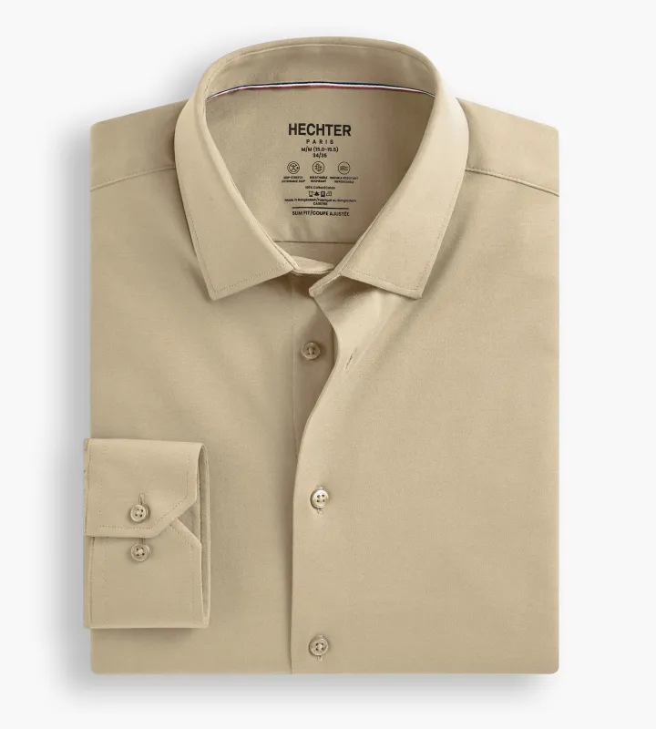 Slim Fit 360° Stretch Knit Non-Iron Soft Touch Jersey Dress Shirt sold by Tip Top