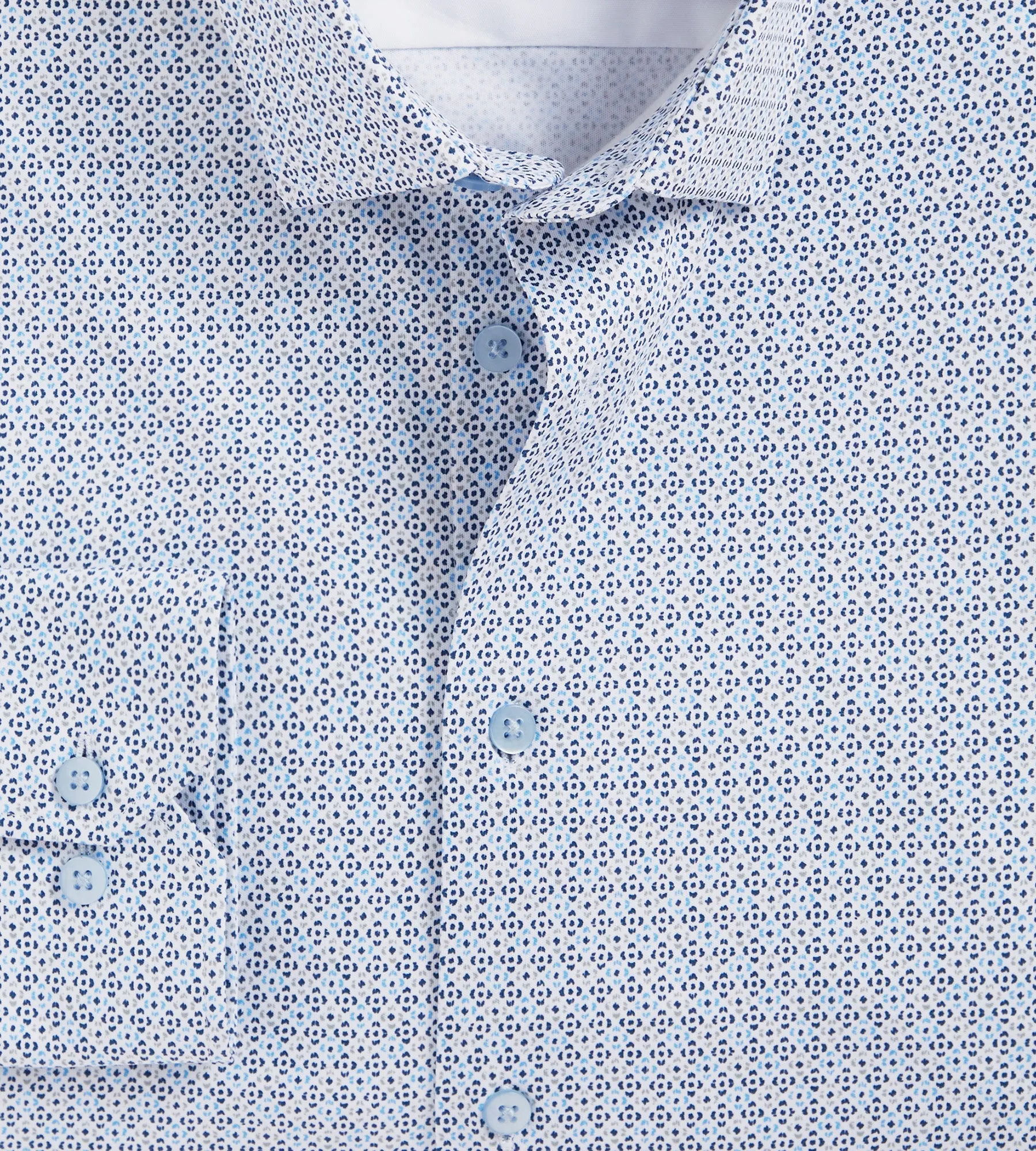 Slim Fit 360° Stretch Soft Touch Geo Print Jersey Dress Shirt sold by Tip Top product image thumbnail 2