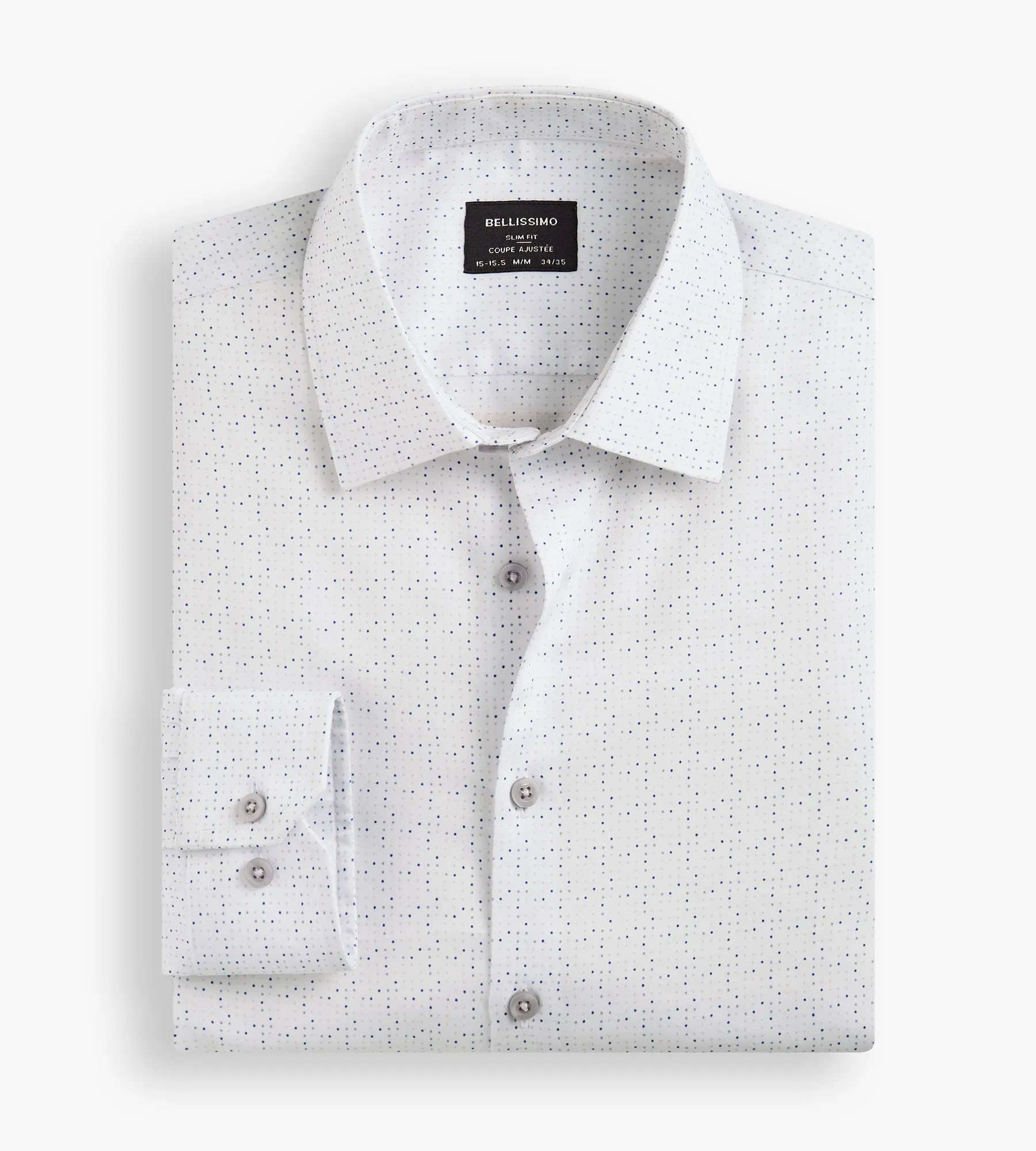 Slim Fit Non- Iron Printed Sateen Dress Shirt sold by Tip Top