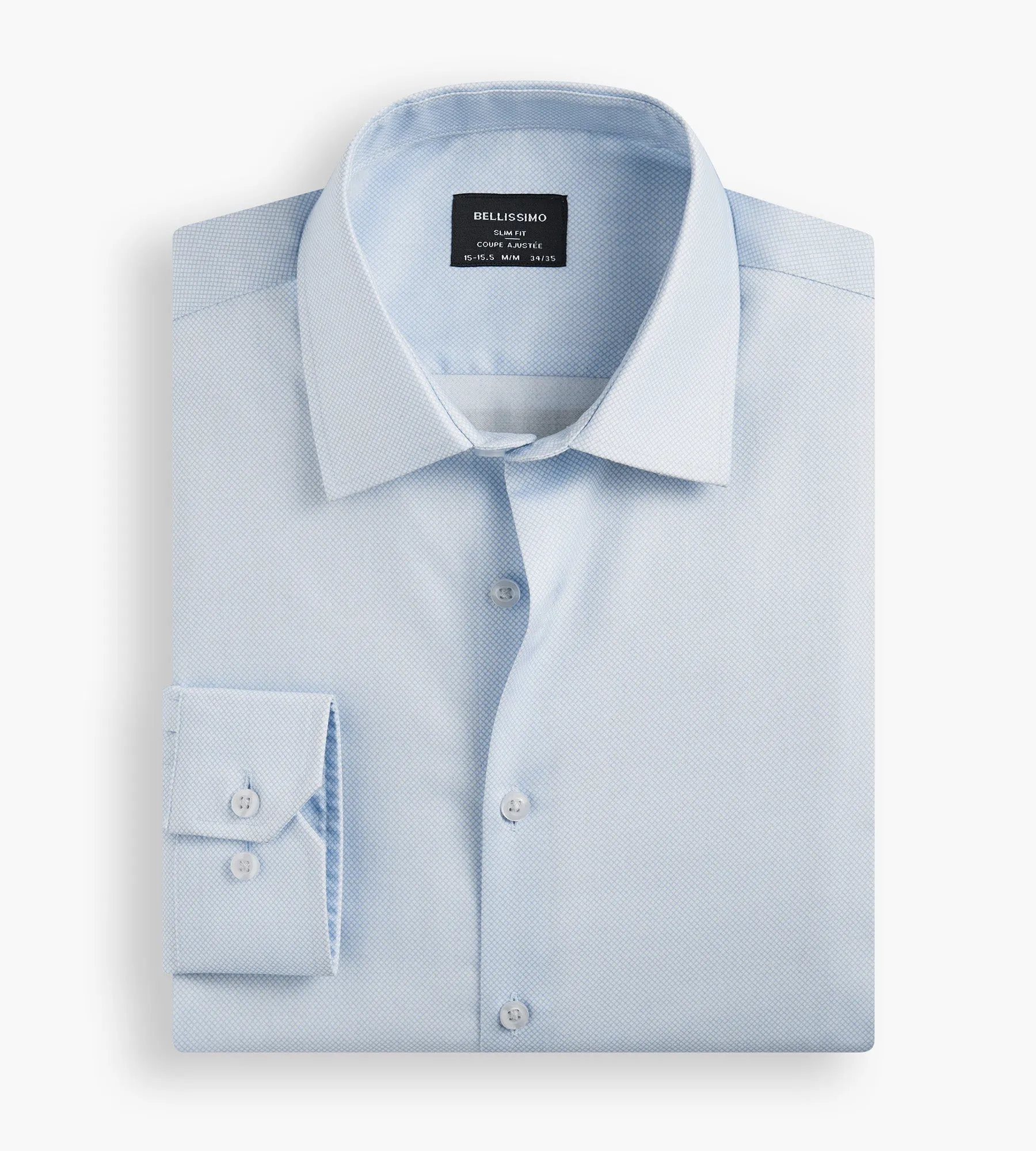 Slim Fit Non- Iron Printed Sateen Dress Shirt sold by Tip Top