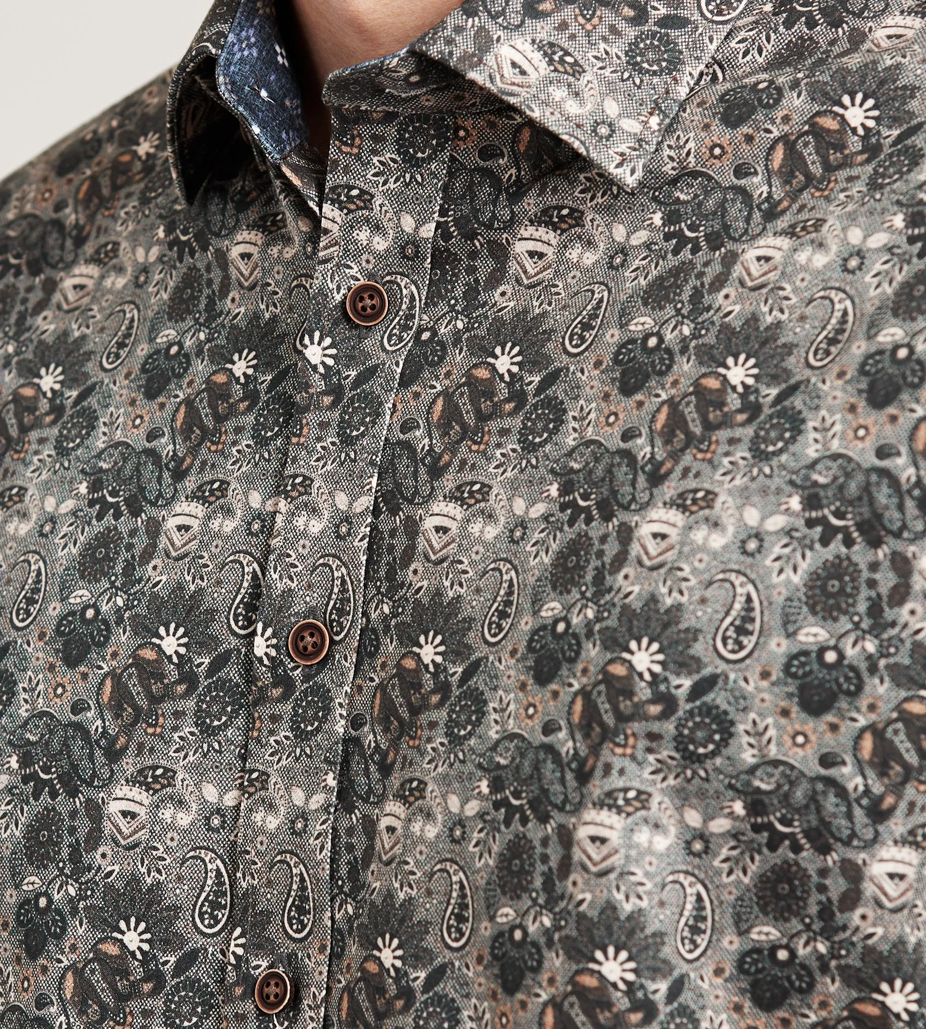 Long Sleeve 360 Stretch Geo Print Sport Shirt sold by Tip Top product image thumbnail 2