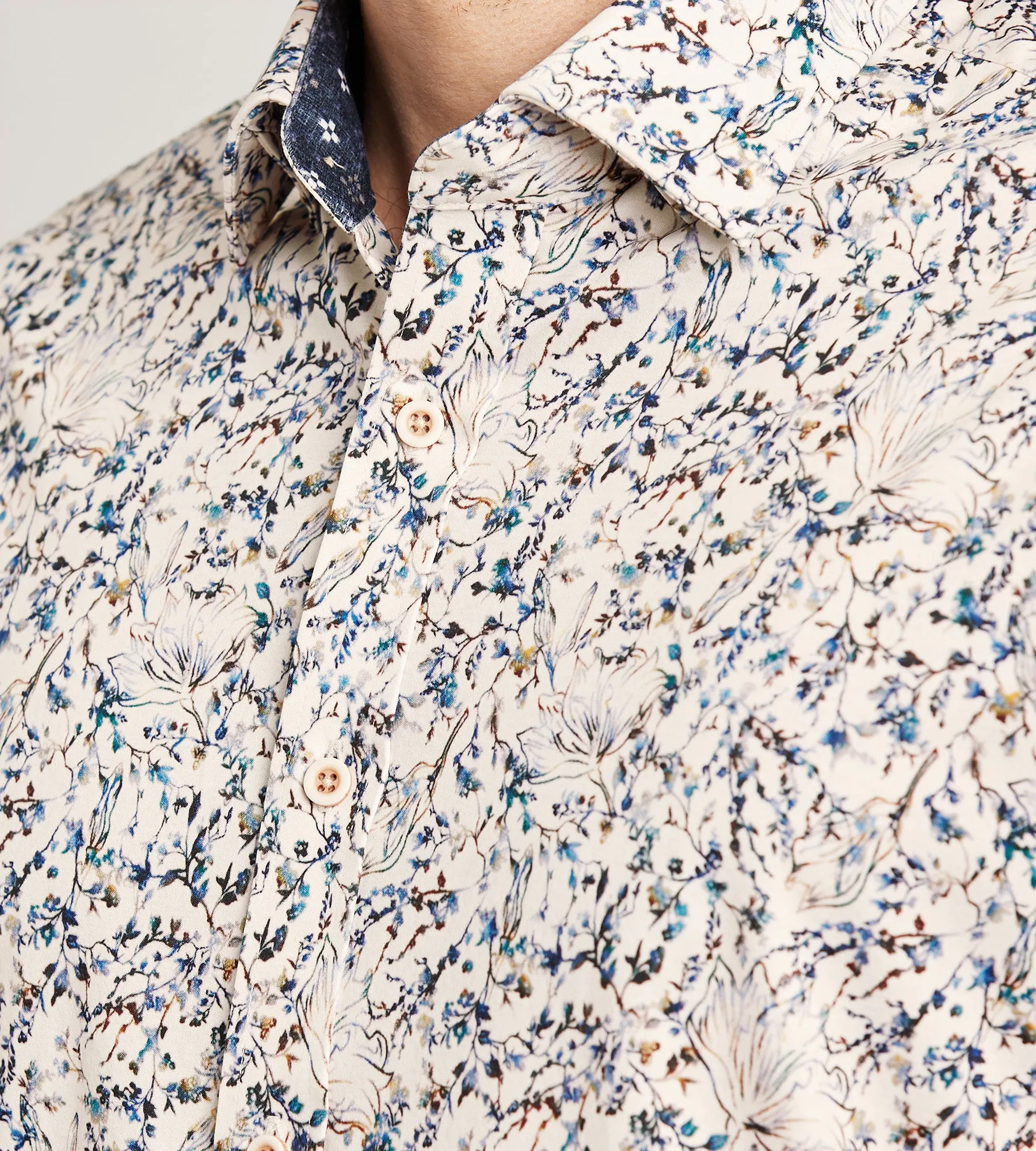 Long Sleeve 360 Stretch Geo Print Casual Shirt sold by Tip Top product image thumbnail 2