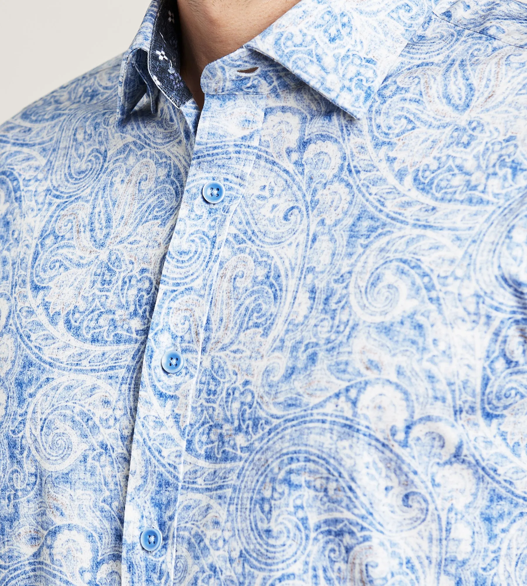 Hecther Paris Long Sleeve 360 Stretch Floral Print Casual Shirt sold by Tip Top product image thumbnail 2
