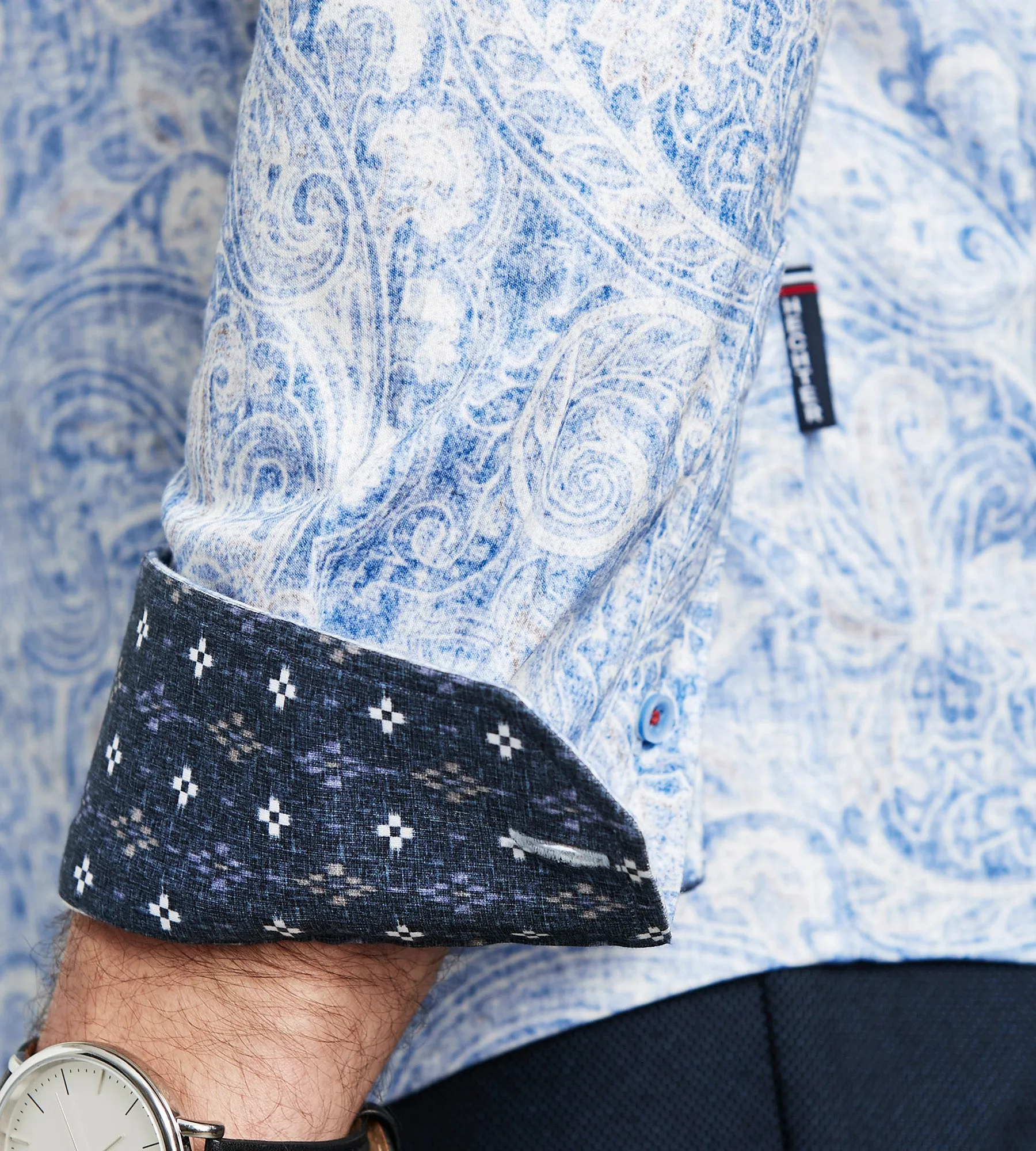 Hecther Paris Long Sleeve 360 Stretch Floral Print Casual Shirt sold by Tip Top product image thumbnail 3