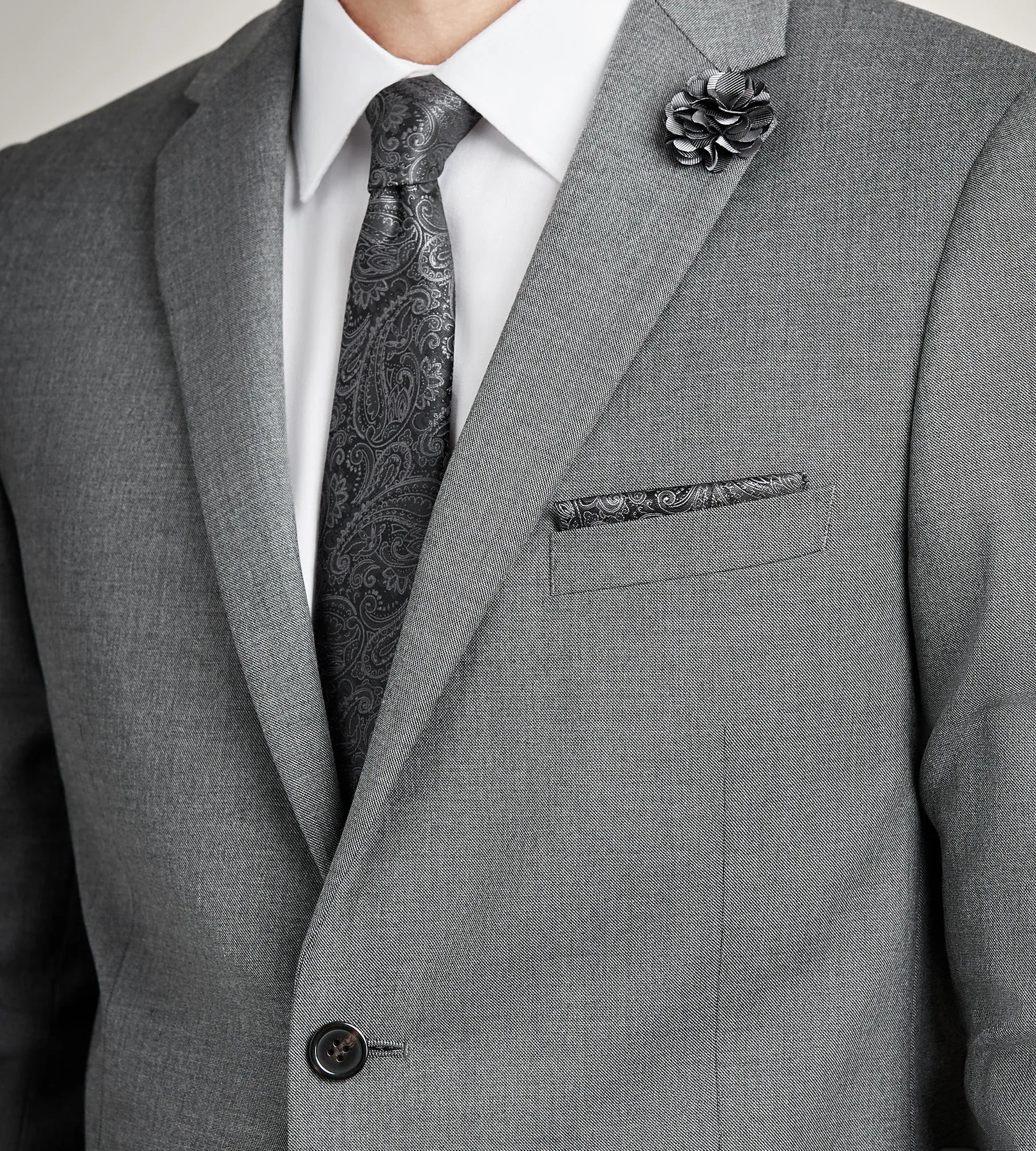 Modern Fit Grey Solid Suit sold by Tip Top product image thumbnail 2