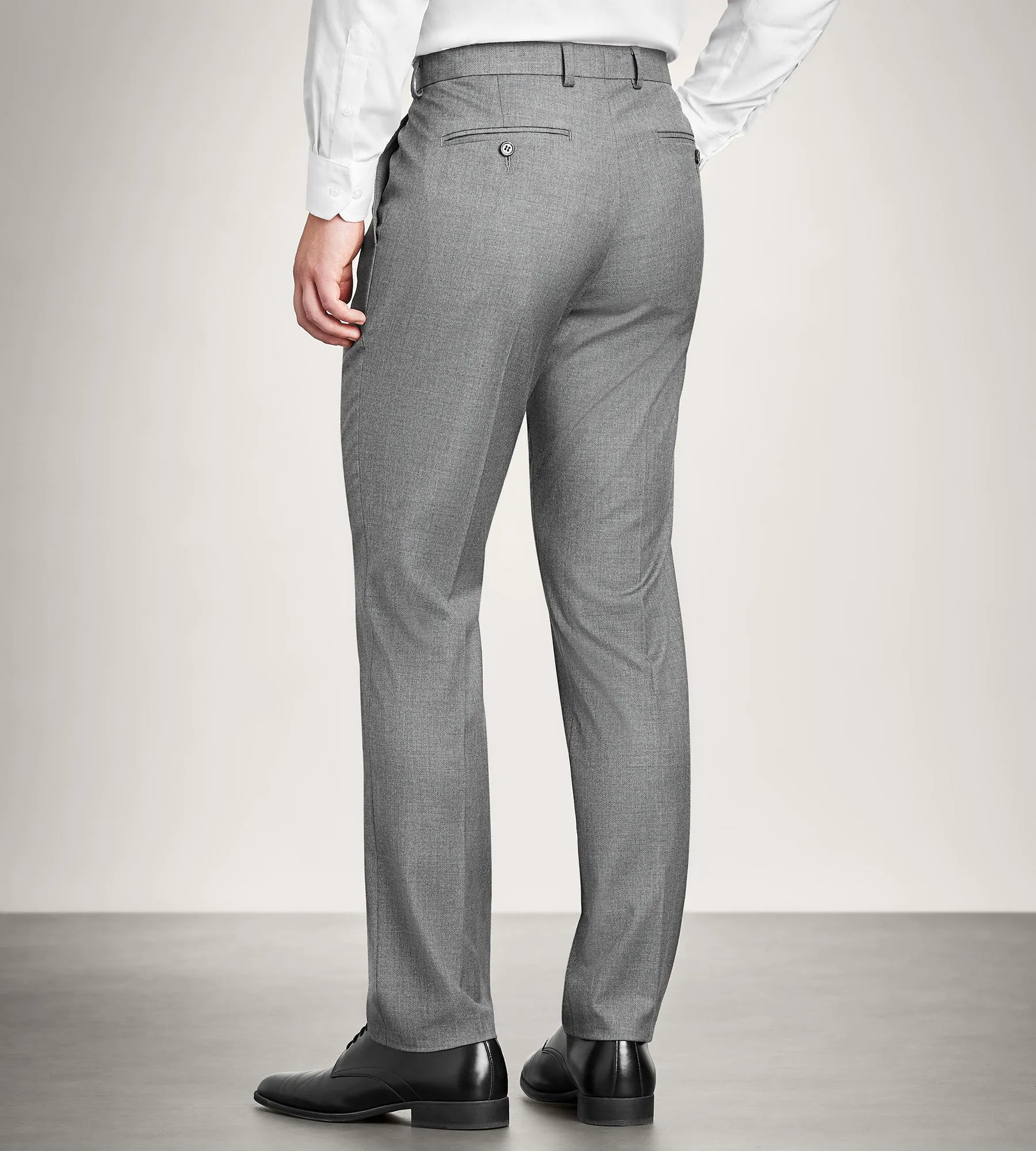 Slim Fit Grey Solid Suit Pant sold by Tip Top product image thumbnail 3