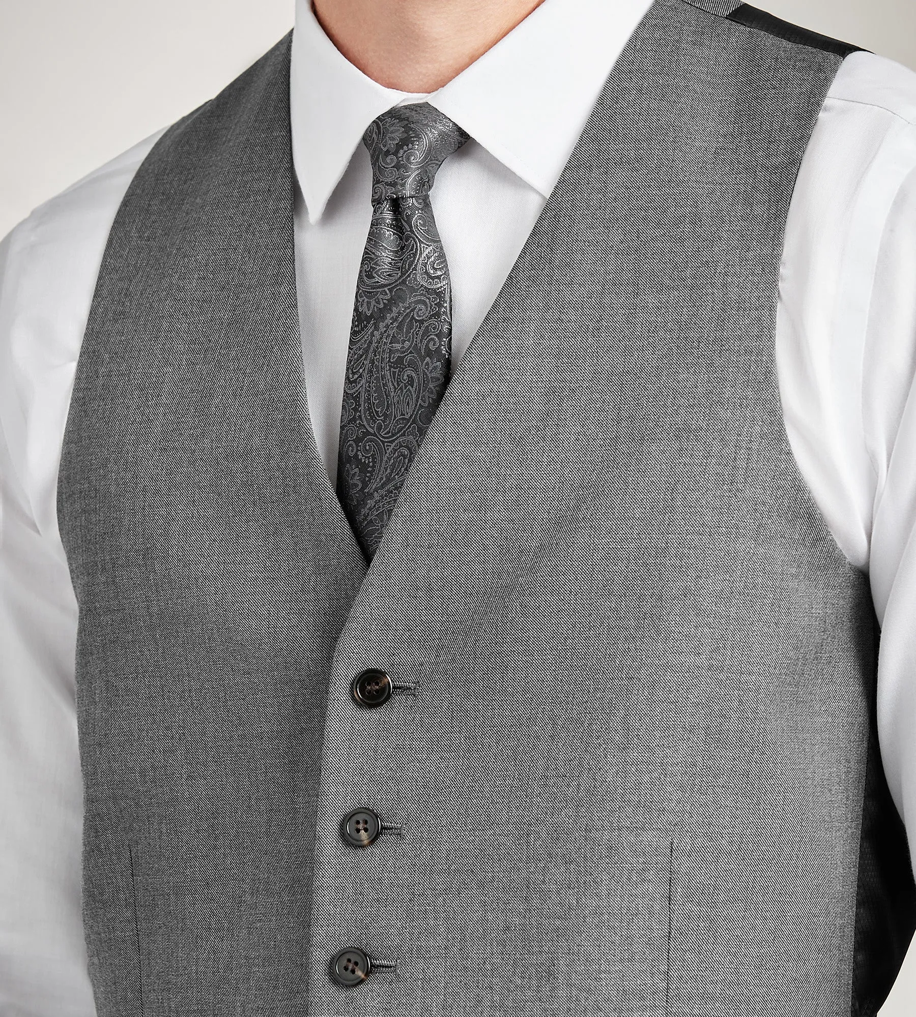 Grey Solid Suit Vest sold by Tip Top product image thumbnail 2