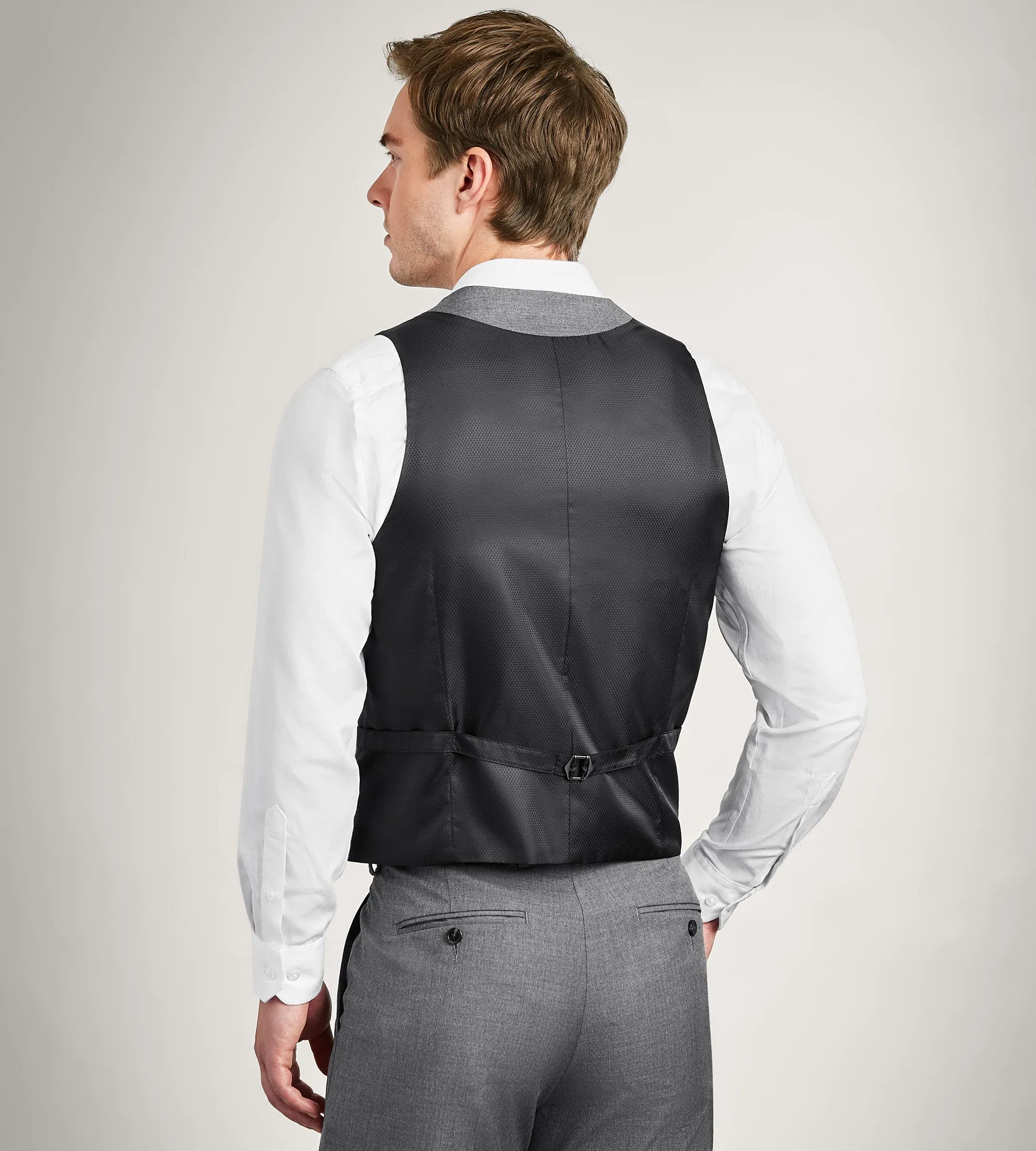 Grey Solid Suit Vest sold by Tip Top product image thumbnail 3