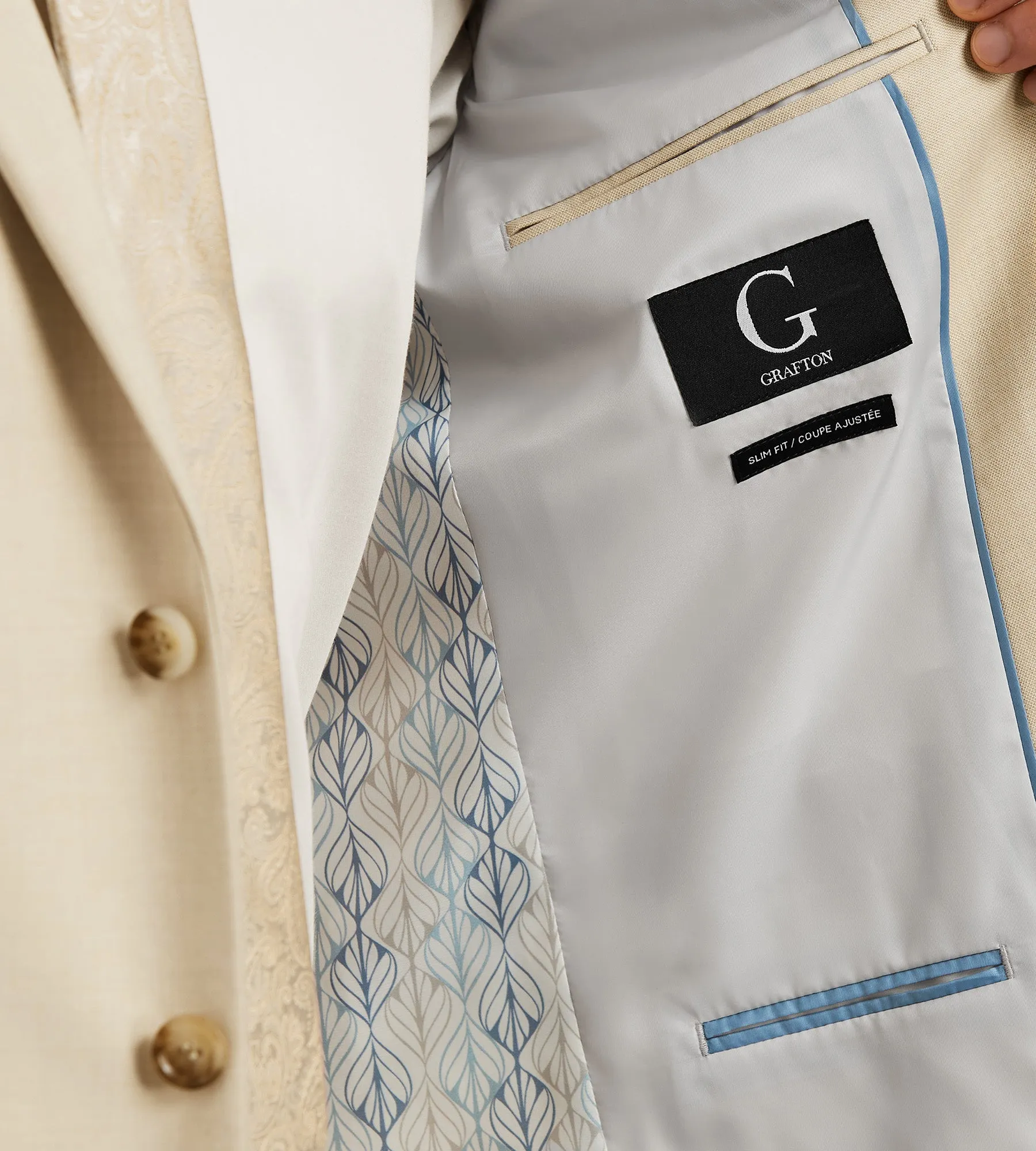 Slim Fit Wheat Solid Suit Jacket sold by Tip Top product image thumbnail 3