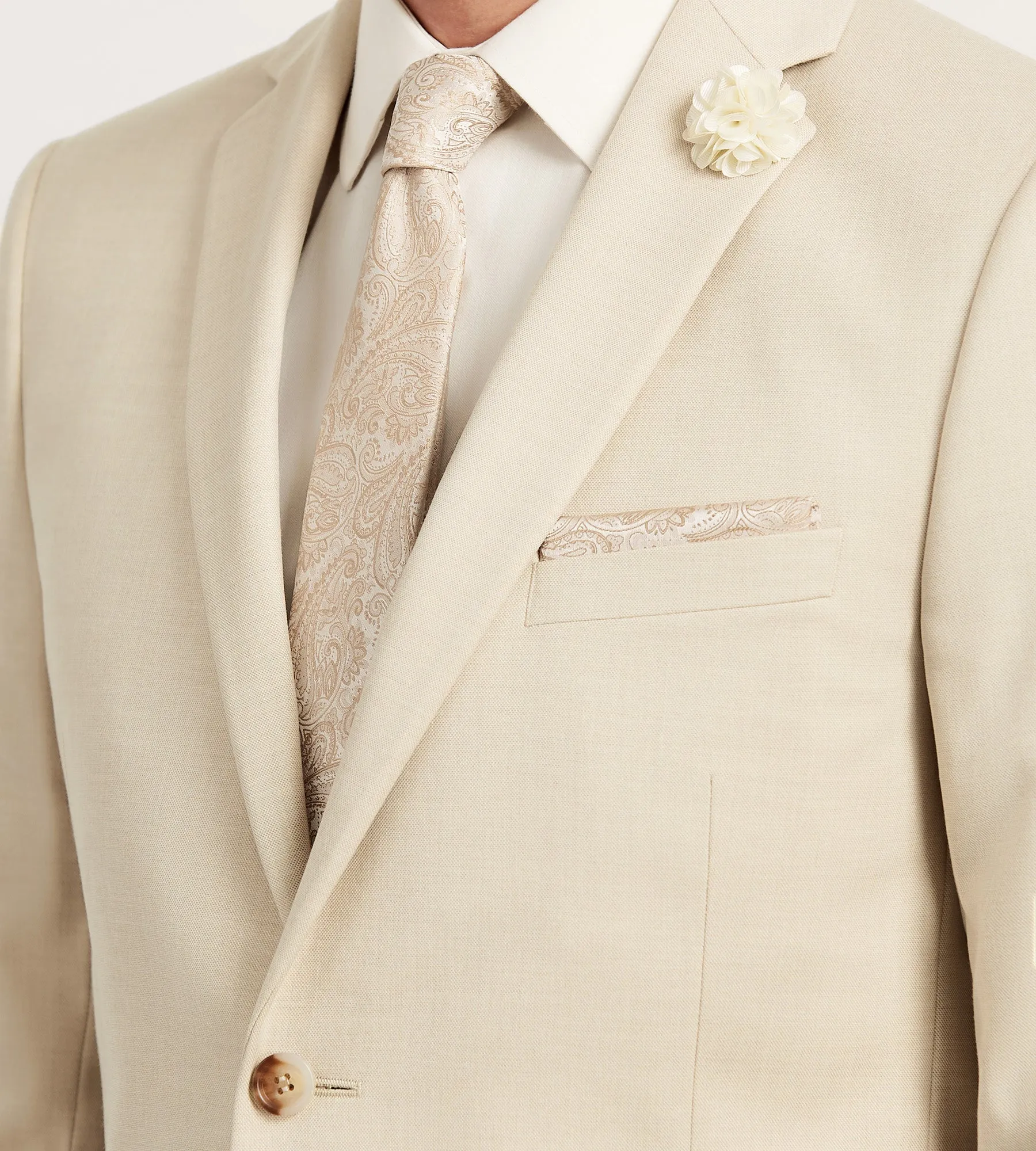 Slim Fit Wheat Solid Suit Jacket sold by Tip Top product image thumbnail 2