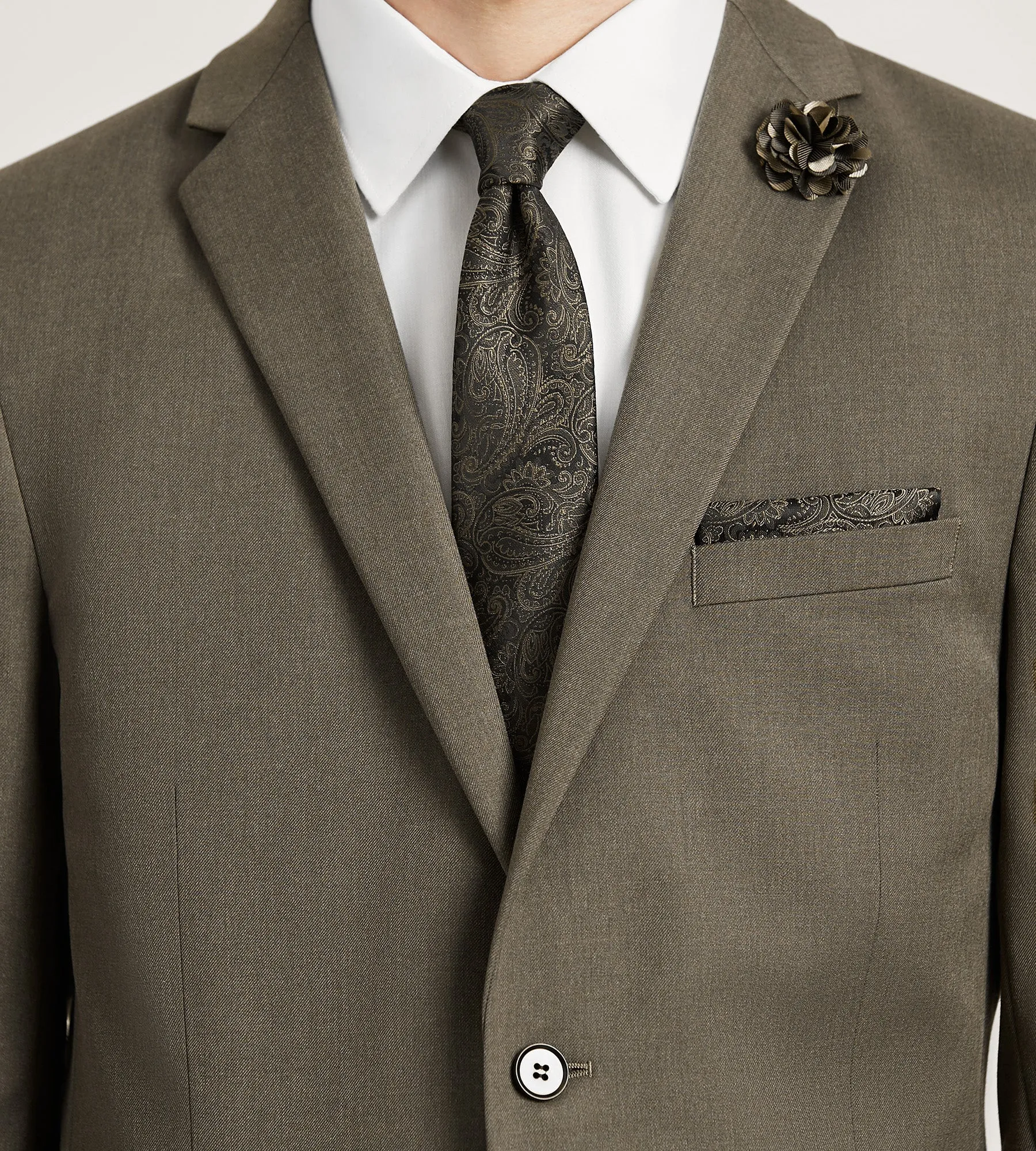 Slim Fit Brown Solid Suit Jacket sold by Tip Top product image thumbnail 2