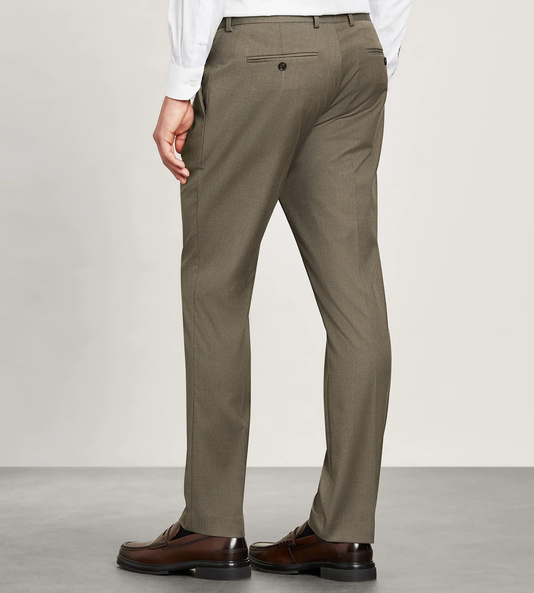 Slim Fit Brown Solid Suit Pants sold by Tip Top product image thumbnail 3