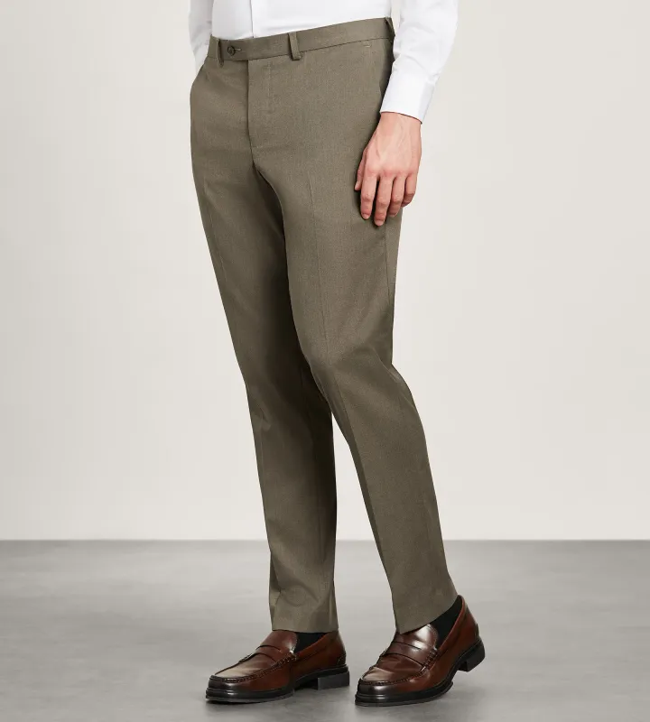 Slim Fit  Brown Solid Suit Pants sold by Tip Top