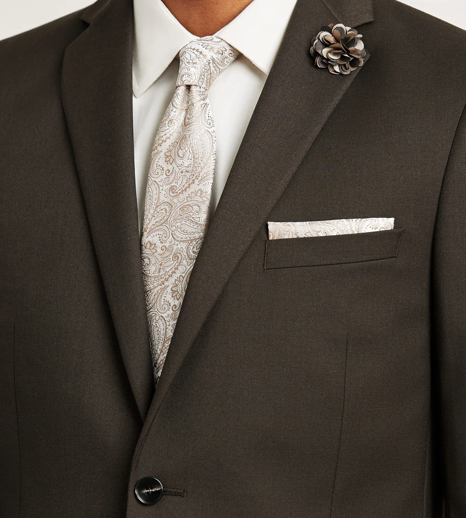 Modern Fit Dark Brown Solid Suit Jacket sold by Tip Top product image thumbnail 2